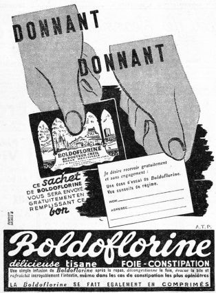 1967 1.3627 Encart publicitaire Boldoflorine